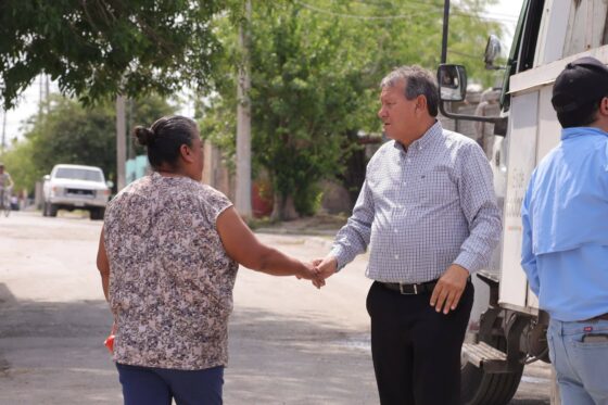 Refuerza Óscar Ríos seguridad y servicios en las colonias Progreso y Mina 7