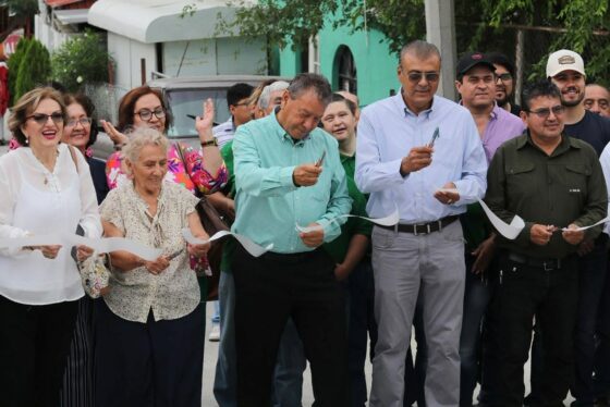 Óscar Ríos Ramírez cumple compromisos y entrega obra de pavimentación en la colonia Hidalgo