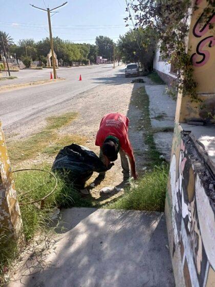 Continúan trabajos de limpieza en el Boulevard Benito Juárez y Libramiento Norte para transformar los accesos a la ciudad